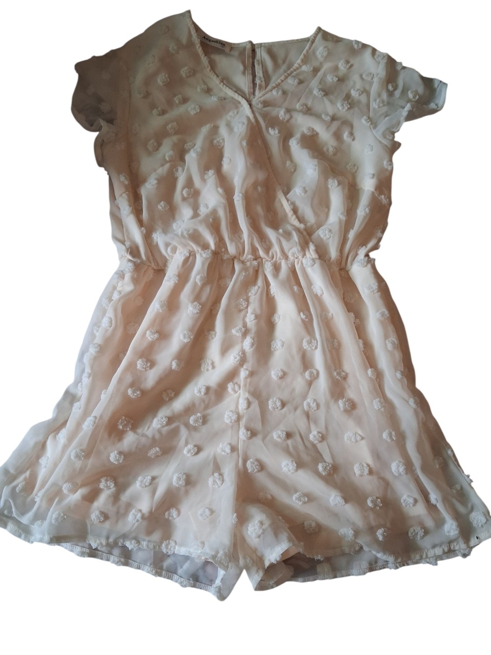 Angashion Cream Romper